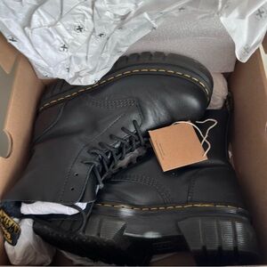 Audrick Nappa Leather Platform Ankle Boots